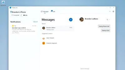 Phone Link de pe Windows 11 primește conectivitate cu iPhone